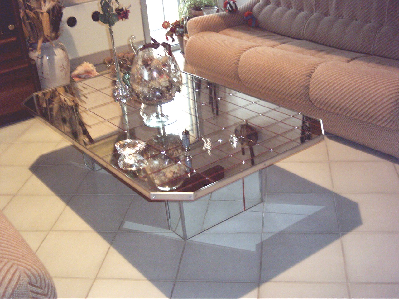 Table basse de salon verre design moderne alu a vendre
